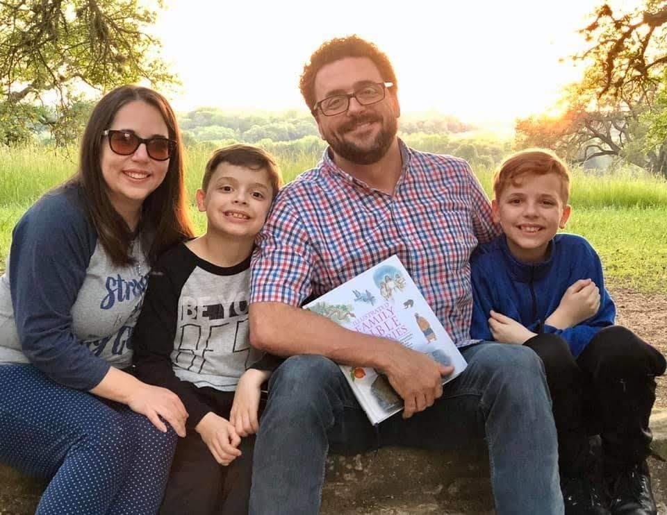 Melanie and Justin Vitovsky with their twin sons